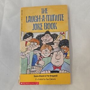 Scholastic Yellow Laugh-A-Minute Joke Book with Cartoon Kids Vintage 1989